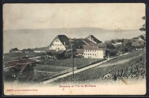 AK Douanne, Panorama et l`Ile de St-Pierre