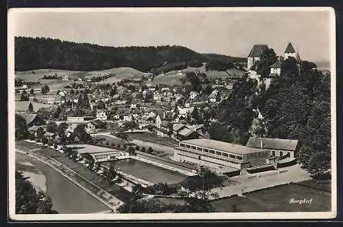 AK Burgdorf, Ortsansicht aus der Vogelschau