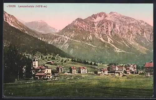 AK Lenzerheide, Teilansicht gegen das Gebirge