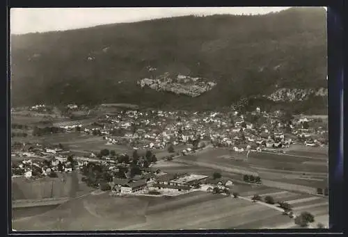 AK Pieterlen, Fliegeraufnahme von Ort und Umgebung