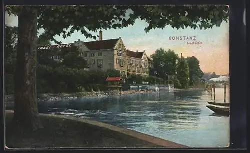 AK Konstanz, Blick zum Inselhotel