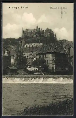 AK Marburg a. d. Lahn, Blick auf das Schloss