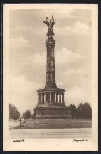 AK Berlin-Tiergarten, Ansicht der Siegessäule