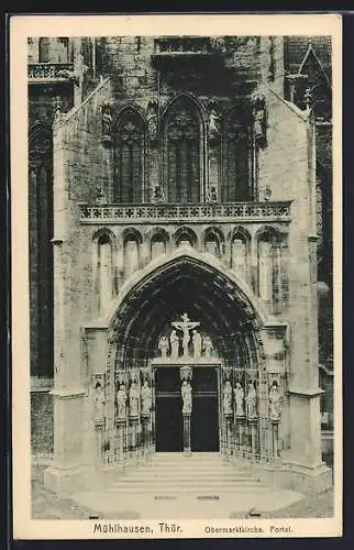 AK Mühlhausen /Thür., Obermarktkirche, Portal