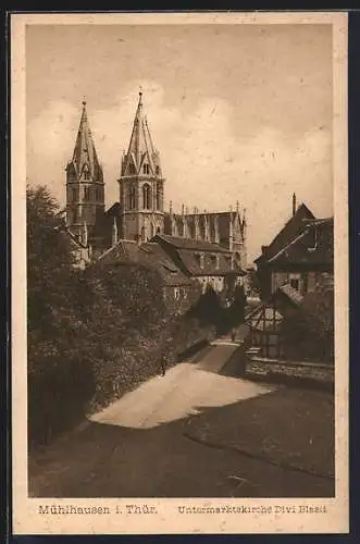 AK Mühlhausen i. Thür., Untermarktskirche Divi Blasii