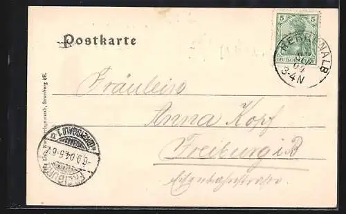 AK Herrenalb, Teilansicht vom Ortskern