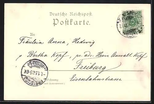 AK Karlsruhe, Scheffeldenkmal von Volz