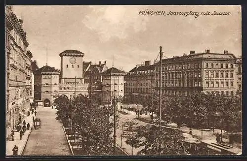 AK München, Isartorplatz mit Isartor