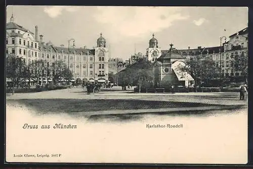 AK München, Karlsthor-Rondell