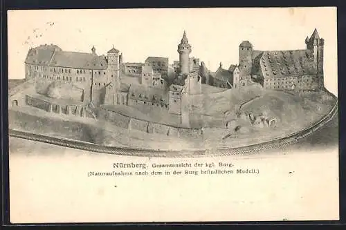 AK Nürnberg, Gesamtansicht der kgl. Burg