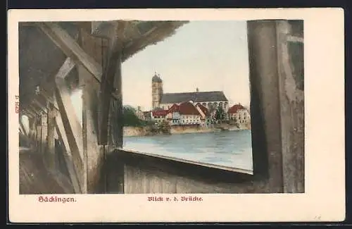 AK Säckingen, Blick von der Brücke