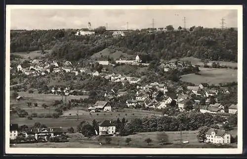 AK Stühlingen /bad. Schwarzwald, Ortsansicht mit Burg