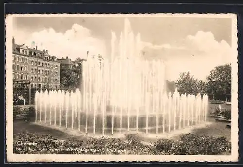 AK Chemnitz, Leuchtspingbrunnen in den Anlagen am Schlossteich