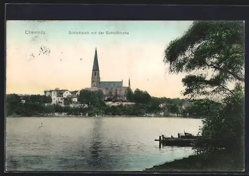 AK Chemnitz, Schlossteich mit der Schlosskirche