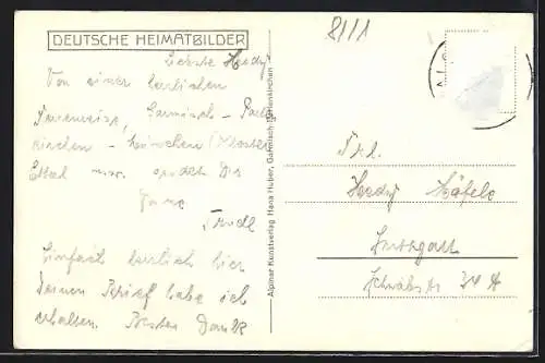 AK Urfeld, Walchensee, Wettersteinwand, Dreitorspitze, Teufelsgrat