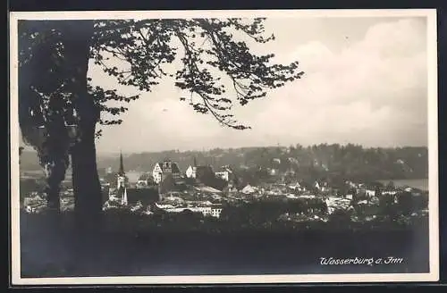 AK Wasserburg a. Inn, Ortspartie mit Kirche