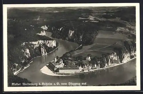 AK Weltenburg b. Kelheim, Das Kloster, Fliegeraufnahme