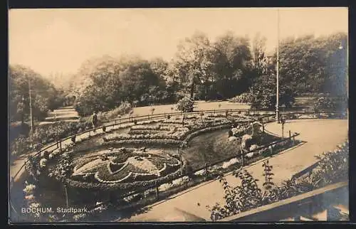 AK Bochum, Stadtpark mit Besucher