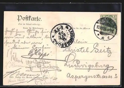 AK Uerdingen a. Rh., Blick in die Rheinstrasse