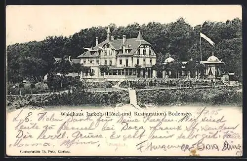 AK Konstanz /Bodensee, Hotel-Restaurant Waldhaus Jackob