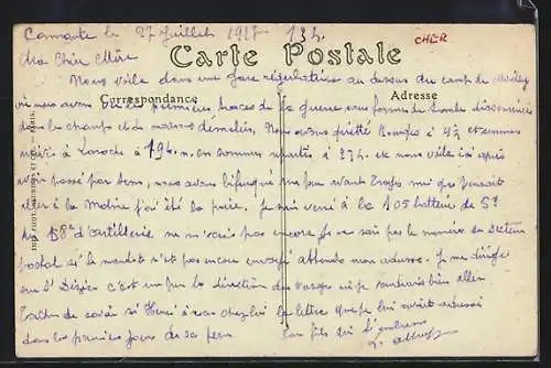 AK Bourges, L`Avenue de la Gare, Pferdebahn