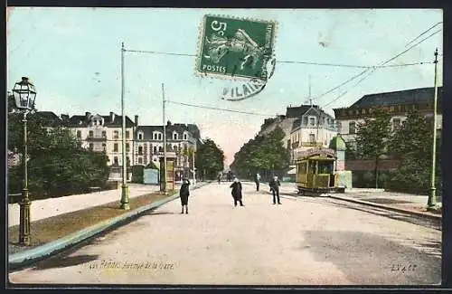 AK Rennes, Avenue de la Gare, Strassenbahn