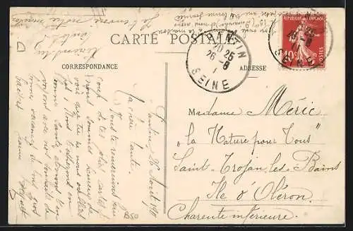 AK Pantin, La Place de l`Eglise et la Rue Victor-Hugo, Strassenbahn