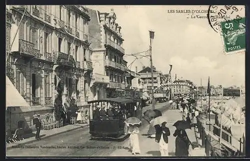 AK Les Sables-d`Olonne, Le Centre du Remblai, Strassenbahn