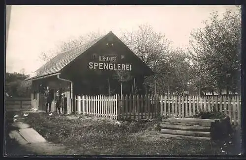 Foto-AK Uttendorf, Spenglerei v. K. Franner