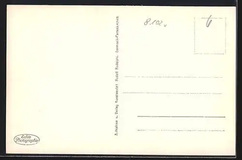 AK Mittenwald, Strassenpartie mit Neunerhaus