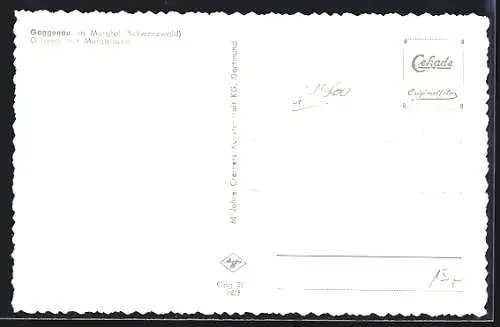AK Gaggenau /Murgtal, Ottenau, Ortspartie mit Murgbrücke