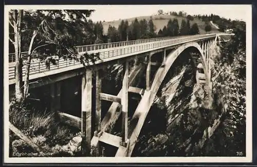 AK Echelsbach, Blick auf die Ammer-Hochbrücke