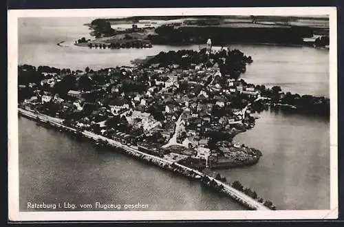 AK Ratzeburg i. Lbg., Teilansicht vom Flugzeug aus