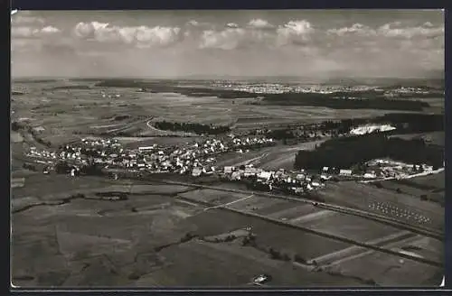 AK Marbach /Schwarzwald, Totalansicht vom Flugzeug aus