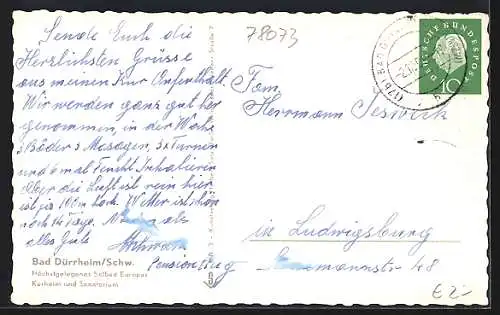AK Bad Dürrheim /Schw., Kurheim und Sanatorium