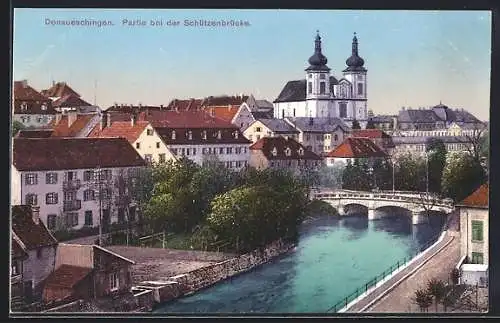 AK Donaueschingen, Partie bei der Schützenbrücke