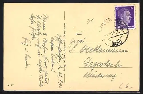 AK Ochsenhausen, Teilansicht mit Kirche von Norden