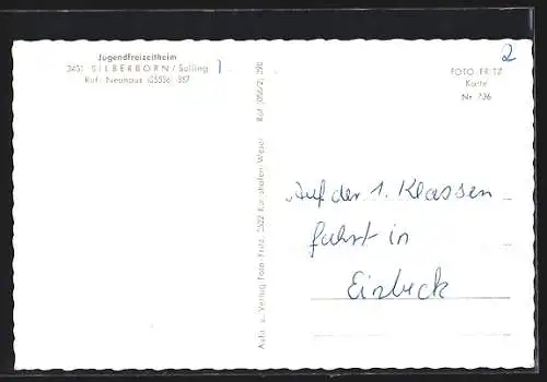 AK Silberborn /Solling, Jugendfreizeitheim