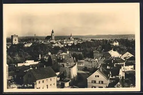 AK Mühldorf a. Inn, Ortsansicht aus der Vogelschau