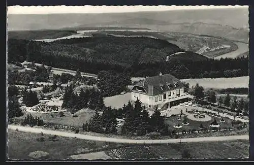 AK Briedel /Mosel, Hotel und Jagdhaus Bummkopf vom Flugzeug aus