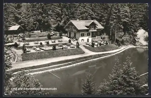 AK Bad Kohlgrub /Obb., Cafe und Schwimmbad Waldschlucht