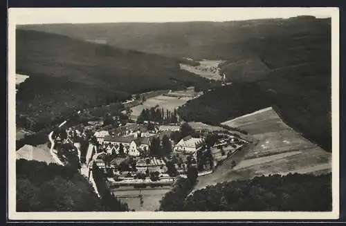 AK Eltville, Kloster Eberbach aus der Vogelschau