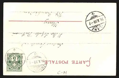 Präge-AK Winkelried, Figurengruppe, Schweizer Wappen, goldenes Eichenlaub