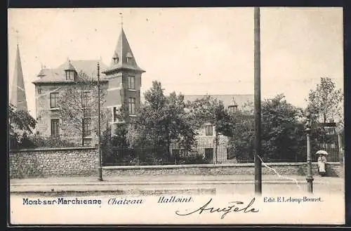 AK Mont-sur-Marchienne, Chateau Halloint