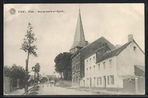 AK Visè, Rue de Jupille et l`Eglise