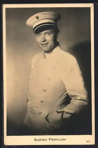 AK Schauspieler Gustav Fröhlich in Uniform