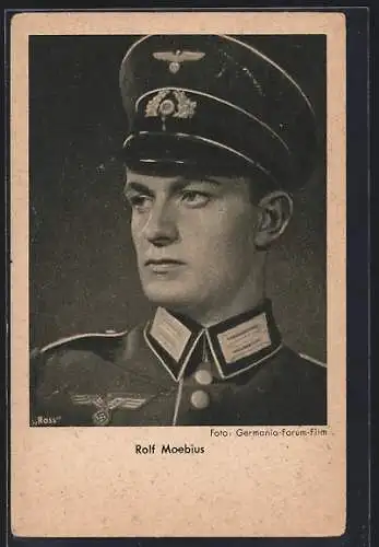 AK Schauspieler Rolf Moebius in Uniform als Heeressoldat