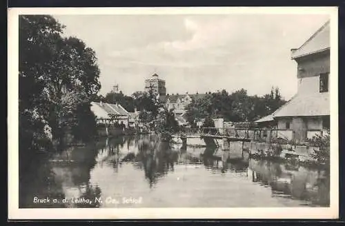 AK Bruck a. d. Leitha, Teilansicht mit dem Schloss