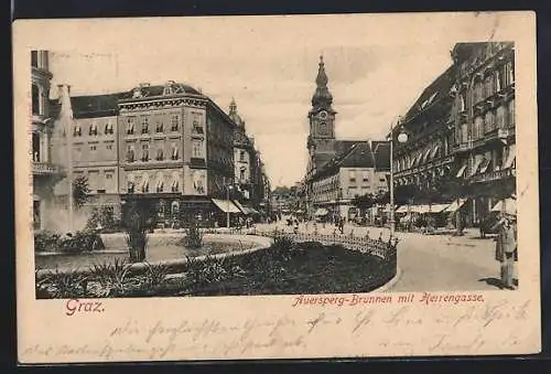 AK Graz, Blick über den Bismarckplatz