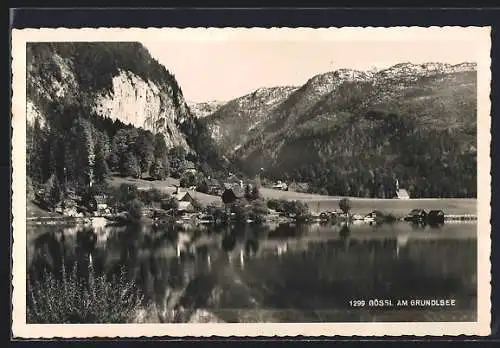 AK Gössl am Grundlsee, Ortsansicht über den See